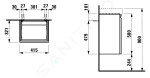 Laufen - Pro S Umyvadlová skříňka s dvířky, 415x320x580 mm, panty vpravo, grafit mat H4833020964801