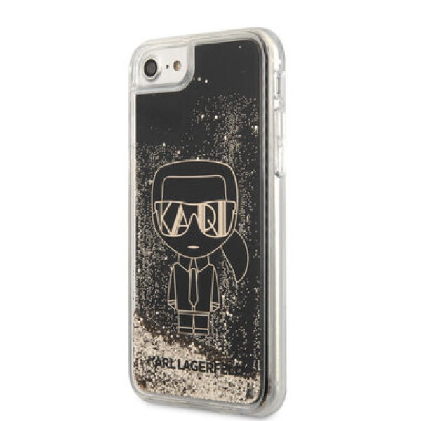 Pouzdro Karl Lagerfeld Liquid Glitter Gatsby iPhone 7/8/SE2020/SE2022 černé