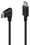 Lindy USB-C - USB-C 90° černá / USB kabel / USB 2.0 / 1 m / PD 60W (32005)