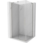 MEXEN/S - Velar L sprchový kout, posuvné dveře 100 x 110, transparent, nikl kartáčovaný 871-100-110-03-97