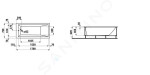 Laufen - Pro Vana s konstrukcí a čelním panelem levým, 1700x750 mm, bílá H2319550000001