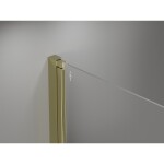 MEXEN - MIST vanová zástěna 130x150 cm 6mm 2-s, zlatá, čirá, levá 8A9-130-002-50-00-L