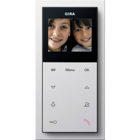GIRA domovní video telefon vnitřní jednotka, bílá, 1239112