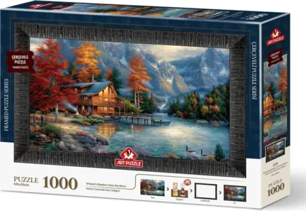 ART PUZZLE 5696 Puzzle s rámem a lepidlem 3v1 Stín nad řekou