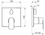 HANSA - Stela Baterie pod omítku pro 2 spotřebiče, chrom 87849073