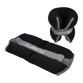 Lifefit S2 2x0,5kg černá / Neoprenová zátěž / Kotník a zápěstí / Pár / Suchý zip