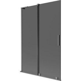 MEXEN/S - Velar L dvoukřídlá posuvná vanová zástěna 120 x 150, grafit, grafit metal 896-120-003-41-95