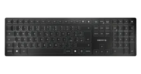 Cherry KW 9100 SLIM černá / Klávesnice / CZ+SK layout / 108 kláves / USB-C (JK-9100CS-2)