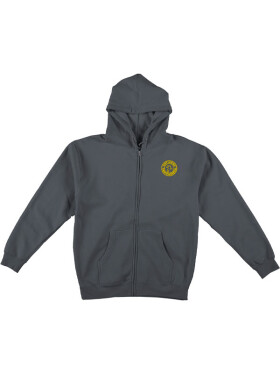 Antihero BASIC PIGEON ROUND E CHARCOAL(SOLID) w/ GOLD Embroi pánská mikina na zip - XL