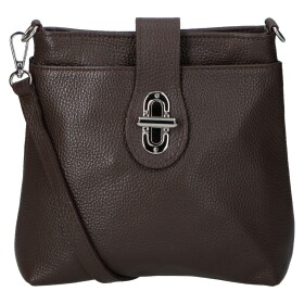 Dámská kožená crossbody kabelka Lara sweet, tmavě hnědá