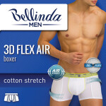 Pánské boxerky s 3D flex bavlnou vhodné pro sport 3D FLEX AIR BOXER - BELLINDA - černá M