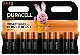 Duracell Plus AA (LR06) / Baterie / Alkalická / 1,5 V / 10 ks (176201)
