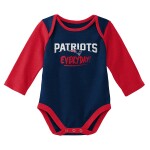 Outerstuff Dětské body New England Patriots NFL Born to Play Baby Body Set (2 ks)