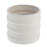 Storefactory Keramický obal na květináč Arby White, bílá barva, keramika