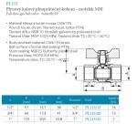 NOVASERVIS - Plynový kulový kohout MM - motýlek 1" PL115/25