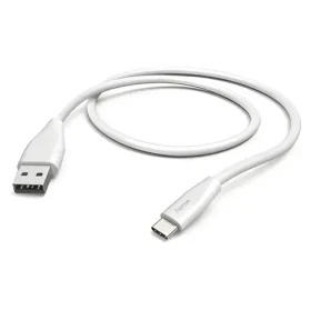 Hama kabel USB-A na USB-C 1,5 m bílá / Nabíjecí kabel / USB 2.0 / 480 Mbit/s (00201596)