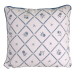 Strömshaga Bavlněný povlak na polštář Lovisa Blue / White 45 × 45 cm, modrá barva, textil