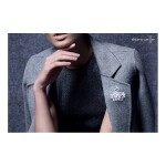 Exkluzivní brož Swarovski Elements Nicolet - labuť, Bílá/čirá