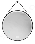 Kielle Zrcadlo s LED osvětlením a vyhříváním, průměr 59 cm, černá 50324004