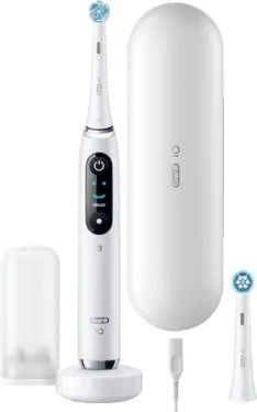 Oral-B iO Series 9 White Alabaster / Elektrický zubní kartáček / magnetické iO / 7 režimů / časovač / senzor tlaku (408383)
