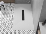 MEXEN/S - Toro obdélníková sprchová vanička SMC 180 x 70, bílá, mřížka černá 43107018-B