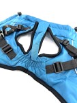 Aero zimní bunda pro psa s postrojem Barva: Modrá, Délka zad (cm): 23, Obvod hrudníku: 34 - 38 cm