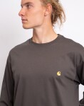 Tričko Carhartt WIP L/S Chase T-Shirt Shungite / Gold