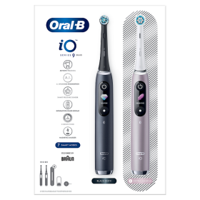 Oral-B iO - 9 - Duo Black Onyx & Rose Quartz Elektrické Zubní Kartáčky S Magnetickou Technologií iO