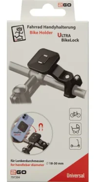 2GO BikeLock Ultra / Držák telefonu na kolo / 18-30 mm / magnetický / 360° (797394)