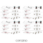 CERANO - Nožičky ke sprchovým vaničkám - samolepící/výškově nastavitelné - set/8 ks CER-679276