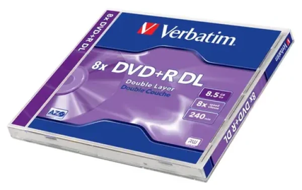 Verbatim DVD+R DL, 8,5GB 8x, AZO, jewel, 5ks (43541)