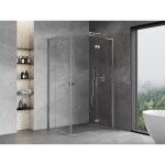 MEXEN/S - Mist H L Duo sprchový kout dveře křídlové 75 x 85, transparent, chrom 8A5L-075L-085P-01-00
