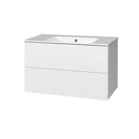 MEREO - Aira, koupelnová skříňka s keramickým umyvadlem 101 cm, bílá CN712