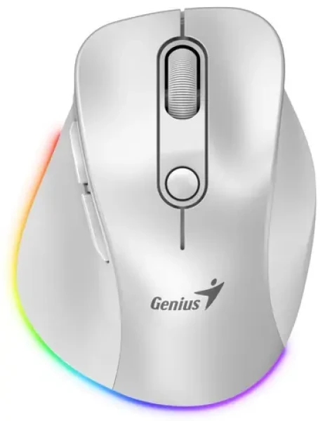 GENIUS Ergo 9000S Pro bílá / optická / 2400 dpi / bezdrátová / 6 tlačítek / RGB (31030039400)