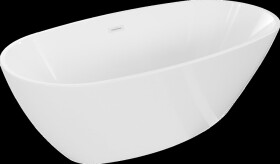 MEXEN/S - Eris volně stojící vana 180 x 95, bílá, sifon a přepad bílá 53441809500-20