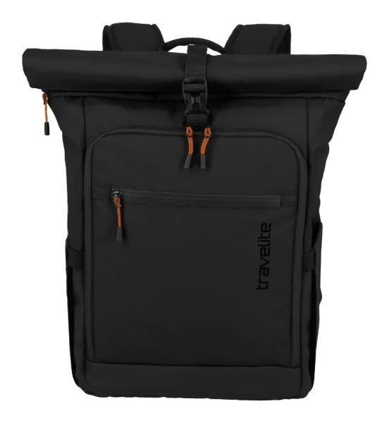 Travelite Briize Backpack M Roll-Up Black 24/30 L TRAVELITE-91021-01