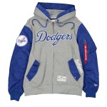 New Era Pánská bunda Los Angeles Dodgers MLB Alpha Industries MA-1 Full-Zip Fleece Velikost: M