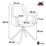 Jídelní židle, černá, hladká látka, DCH-D1330 BK2
