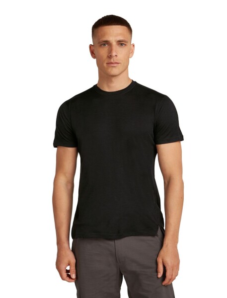 Pánské merino tričko s krátkým rukávem ICEBREAKER Mens 150 Ace SS Tee, Black velikost: XXL