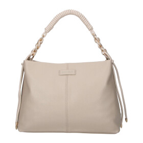 Luxusní dámská koženková kabelka do ruky MaxFly Bodi, tmavě béžová