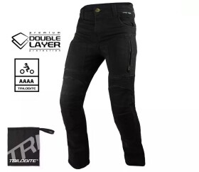 Kalhoty na moto Trilobite Parado doublelayer Aaaa slim fit men jeans black level 2 (prodloužené) - 38 / černá