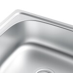 VELAZO - Kuchyňský ocelový dřez Satin 40 × 50 se sifonem VELAZ4050S