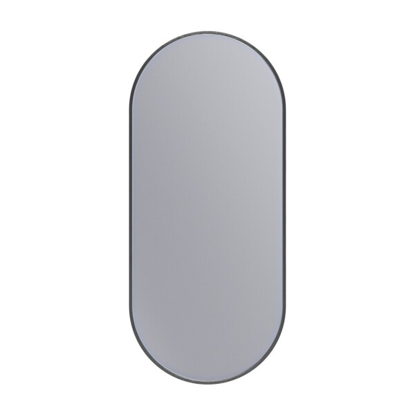 Erga Oval, oválné zrcadlo 40x90cm, černý rám, ERG-V01-OVAL-4090-BK