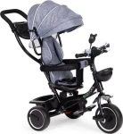 ECOTOYS Tříkolka se střechou a vodící tyčí šedá (JM-066-9 GREY)