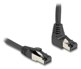 Delock / Síťový kabel RJ45 / Cat.8.1 S/FTP / pravoúhlý - přímý / 2 m / černá (80446)
