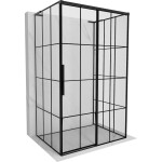 MEXEN/S - Rox-3S L sprchový kout 3 stěnný , posuvný pravá 115 x 90, černá kratka, černá 8C2L-115-090-70-77-3S-P