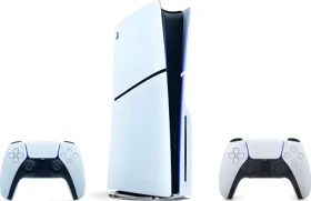 Sony PlayStation 5 Slim bílá / Herní konzole / Blu-ray mechanika / DualSense bílý ovladač (M-9068879)
