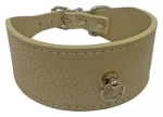 HUHUBAMBOO Obojek pro psy METAL béžový M / Pro chrty / 40 mm x 29-34 cm / Hovězí kůže (355425)