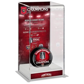 Fanatics Vitrína na puk (bez puku) Florida Panthers NHL 2025 Stanley Cup Champions Logo Deluxe Tall Hockey Puck Case