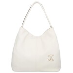 Trendy dámská koženková kabelka na rameno Nina, bílá